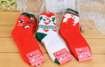 樂高家居毛絨圣誕襪3色組合裝 聚美優(yōu)品限時特賣，正品折扣不容錯過